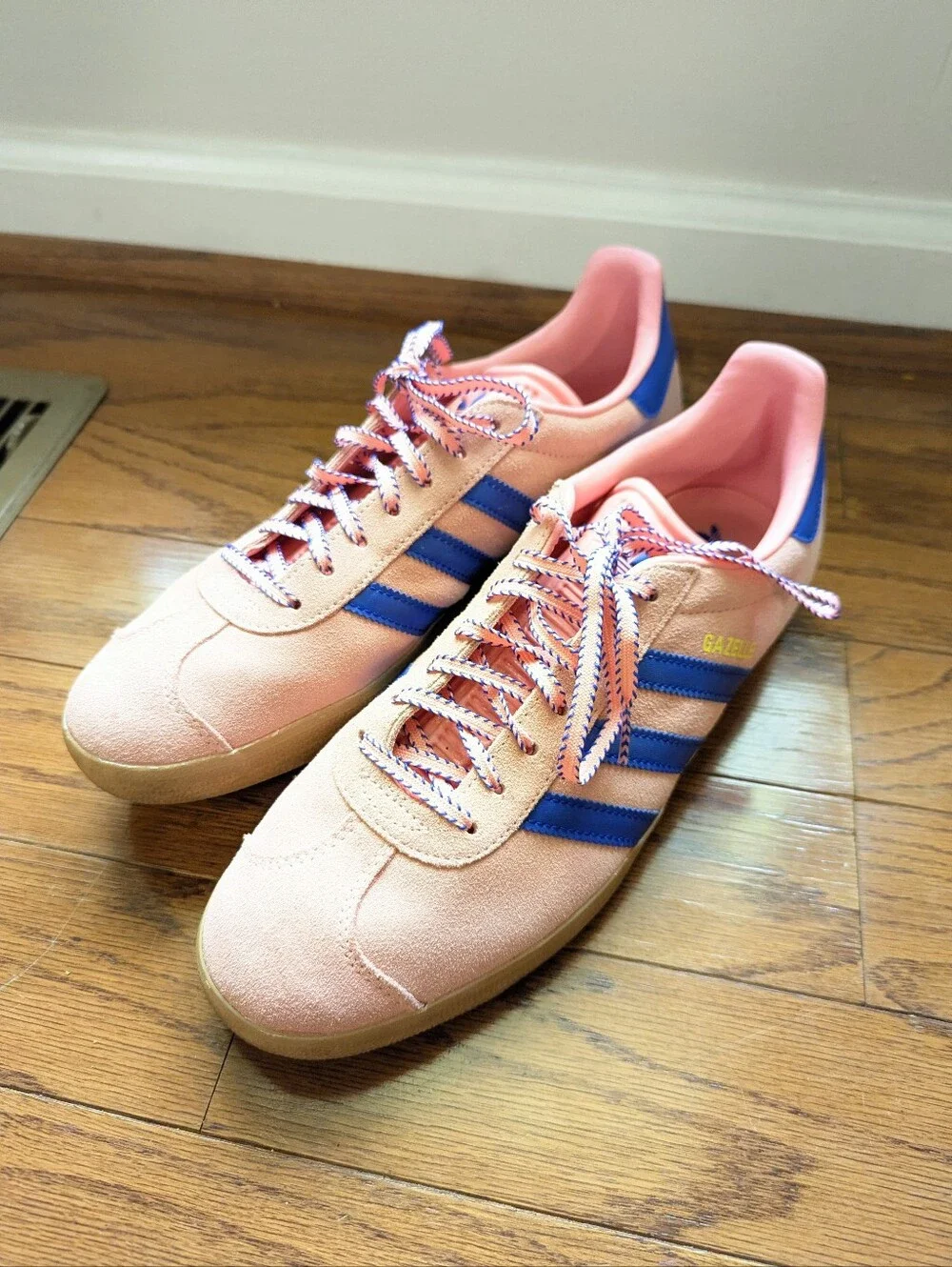 Pink And Blue Adidas Gazelles Women's Size 11